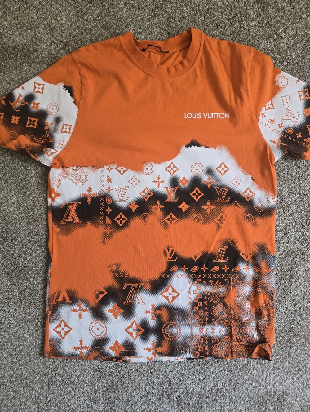Louis Vuitton Orange Logo Graphic Tee
